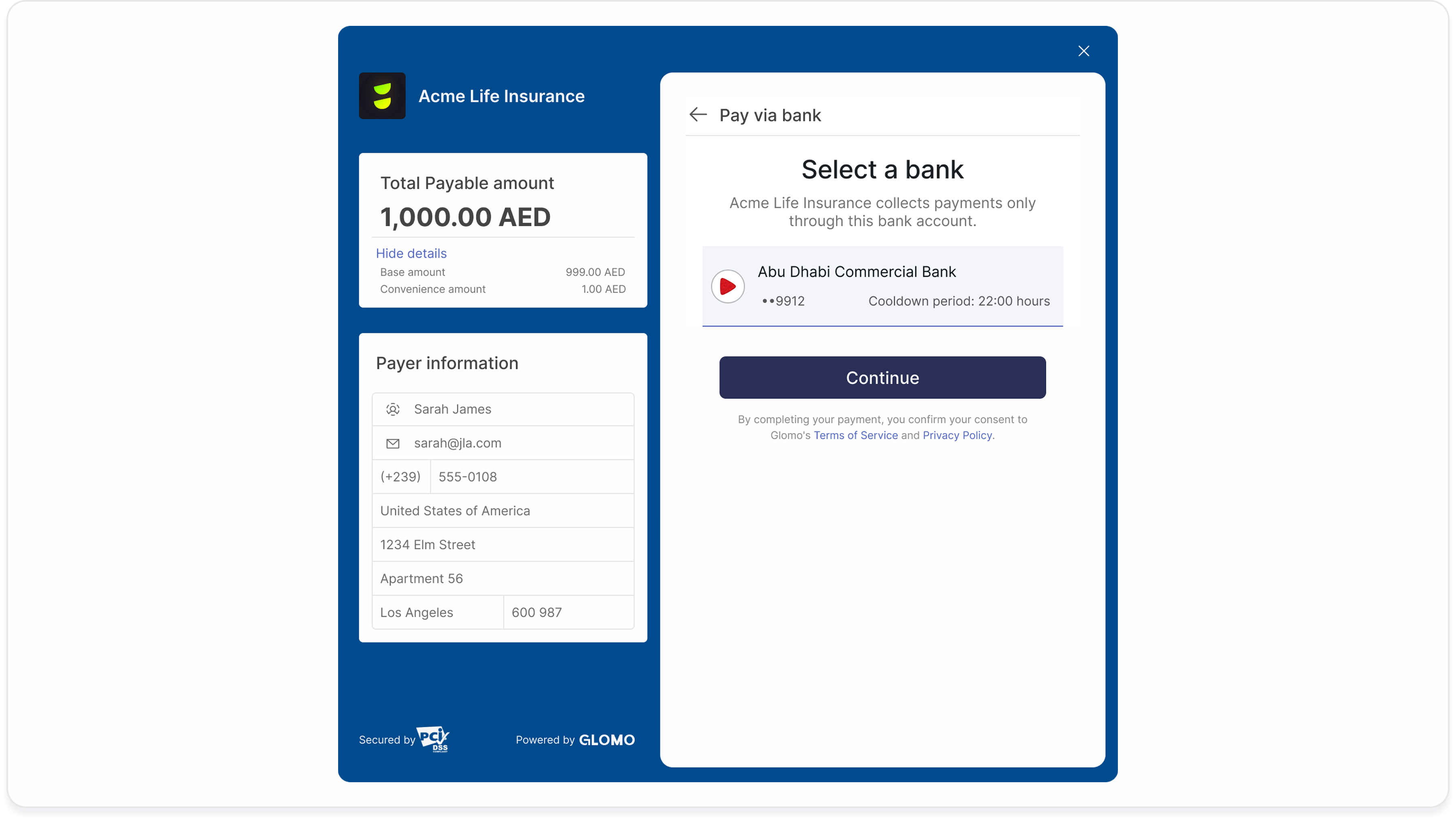 Pull Payment preview