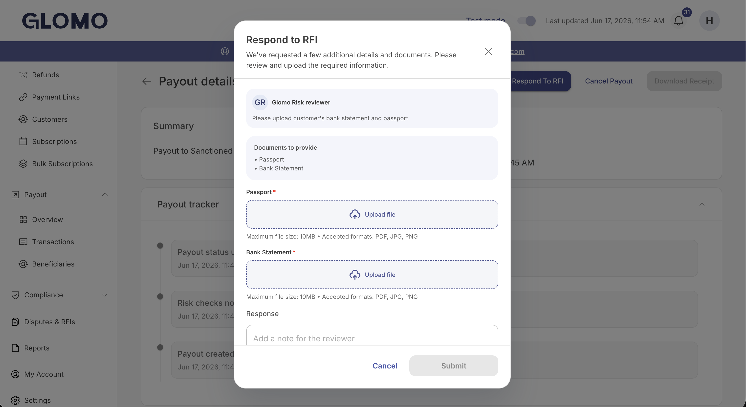 RFI Respond preview